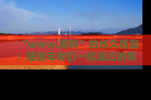 “www.黑料”的永久档案:那些年我们一起追过的黑料真相