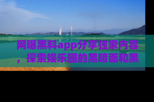 网曝黑料app分享独家内容，探索娱乐圈的黑暗面和黑料